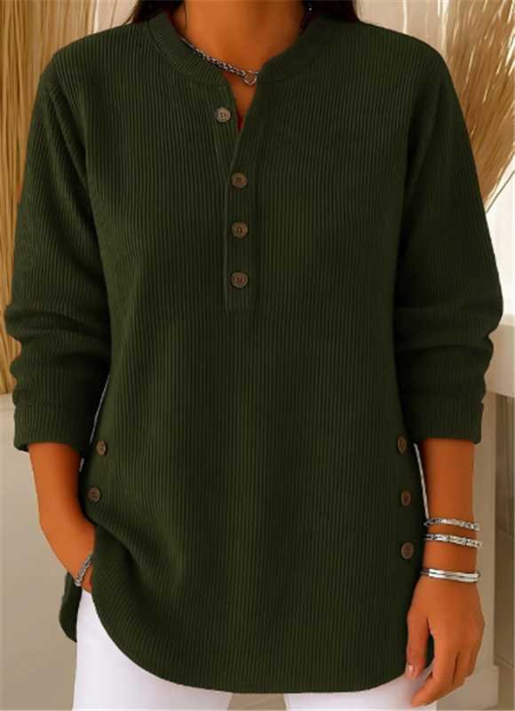 Sofia | Vielseitiges und stylisches Henley-Rippstrick-Tunika-Top 8