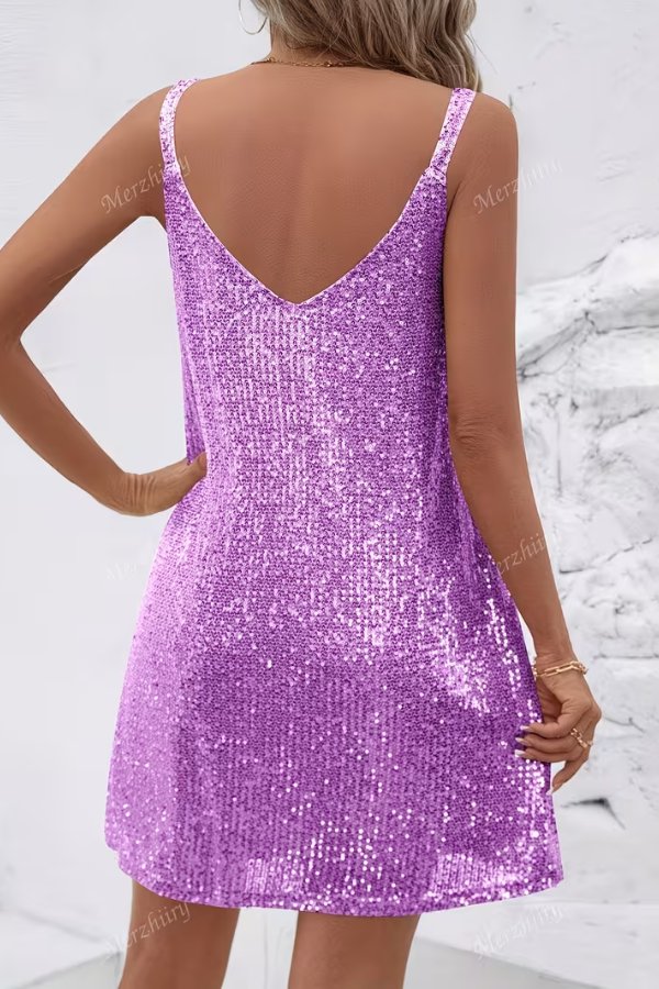 Sophia | Strahlendes und bequemes Pailletten-Minikleid 5