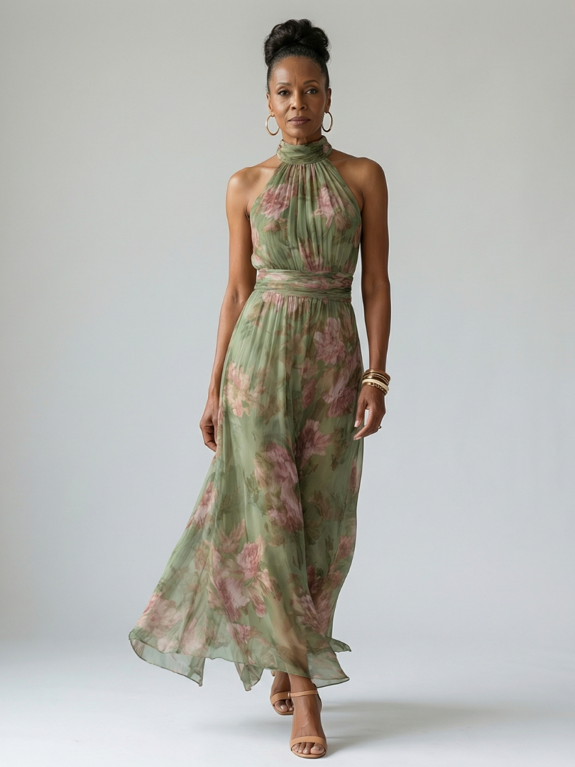 Sophie | Elegantes, Florales Midi-Kleid für Hochzeitsgäste – Festliche Kleider Damen 4