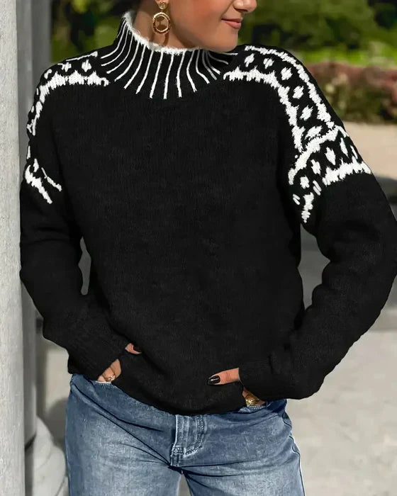 Stephanie | Eleganter und warmer Doppelstrick-Waffelpullover 2