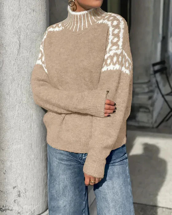 Stephanie | Eleganter und warmer Doppelstrick-Waffelpullover 7