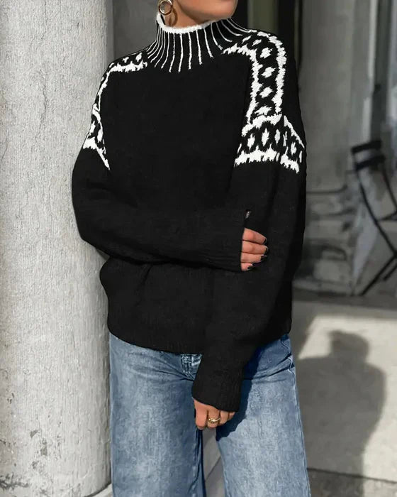 Stephanie | Eleganter und warmer Doppelstrick-Waffelpullover 8