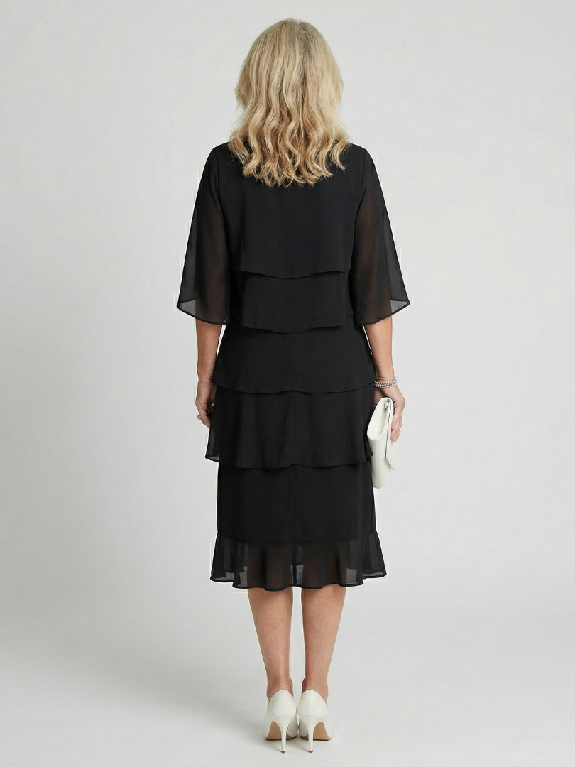 Talia | Elegantes Midikleid Sommer mit Flatterärmeln für Festliche Anlässe 3