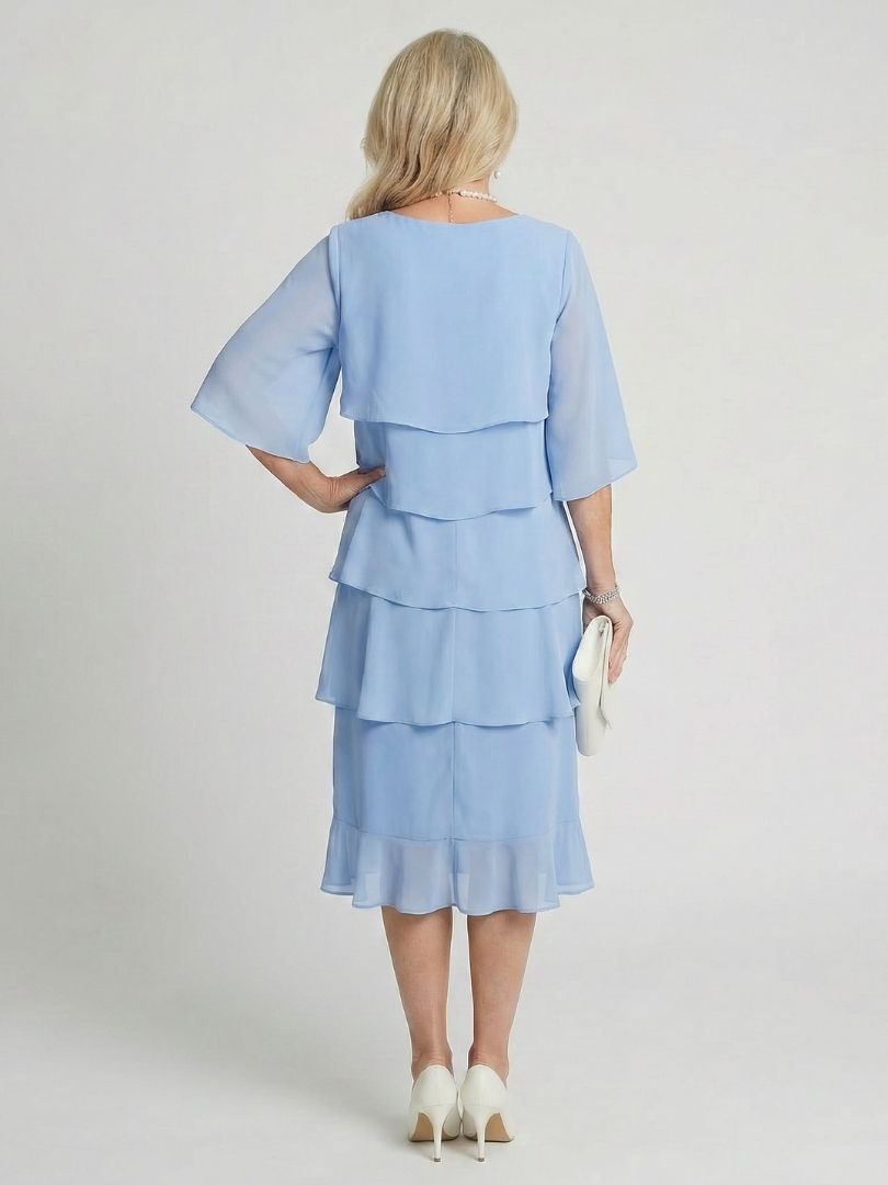 Talia | Elegantes Midikleid Sommer mit Flatterärmeln für Festliche Anlässe 7