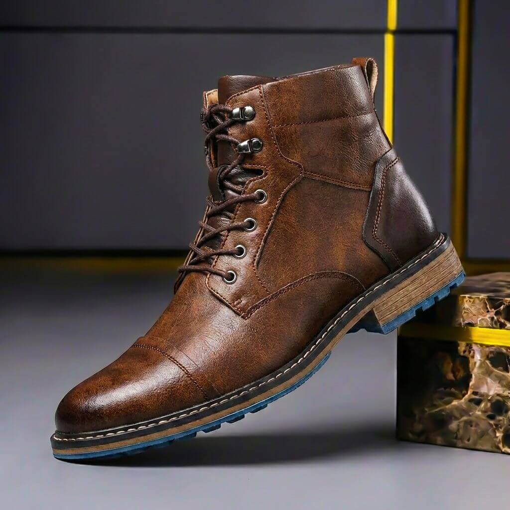 Tristan | Markante und hochwertige zweifarbige Lederstiefel 1