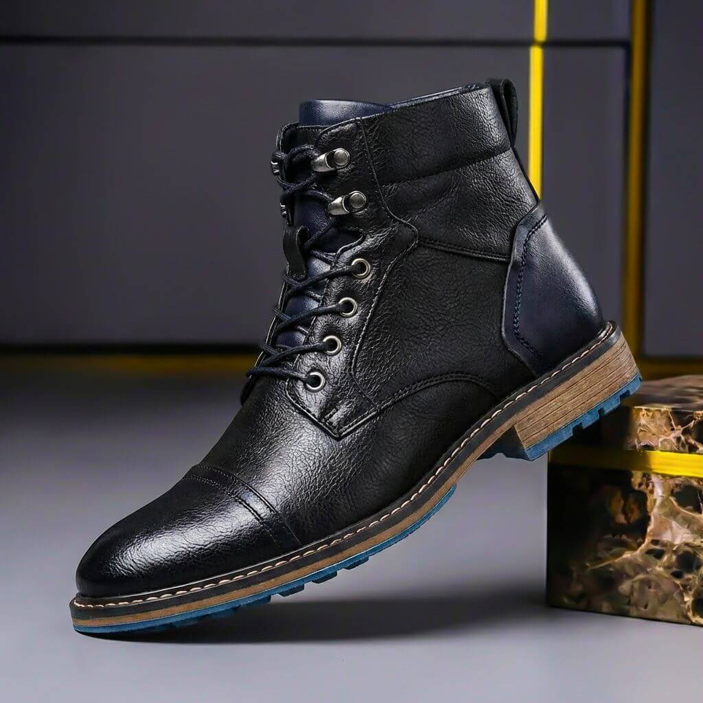 Tristan | Markante und hochwertige zweifarbige Lederstiefel 5