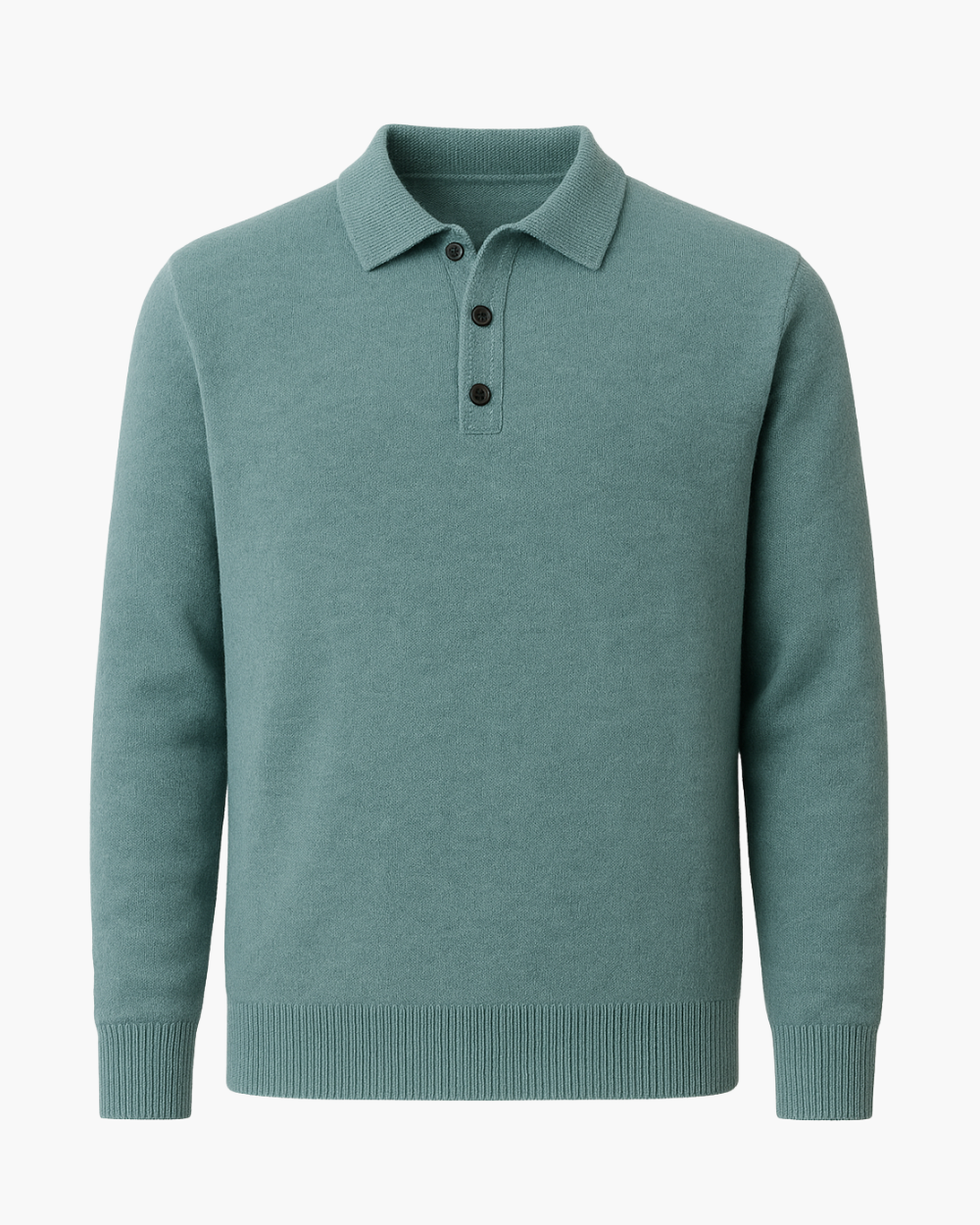 Feinstrick Polo Pullover aus Wolle