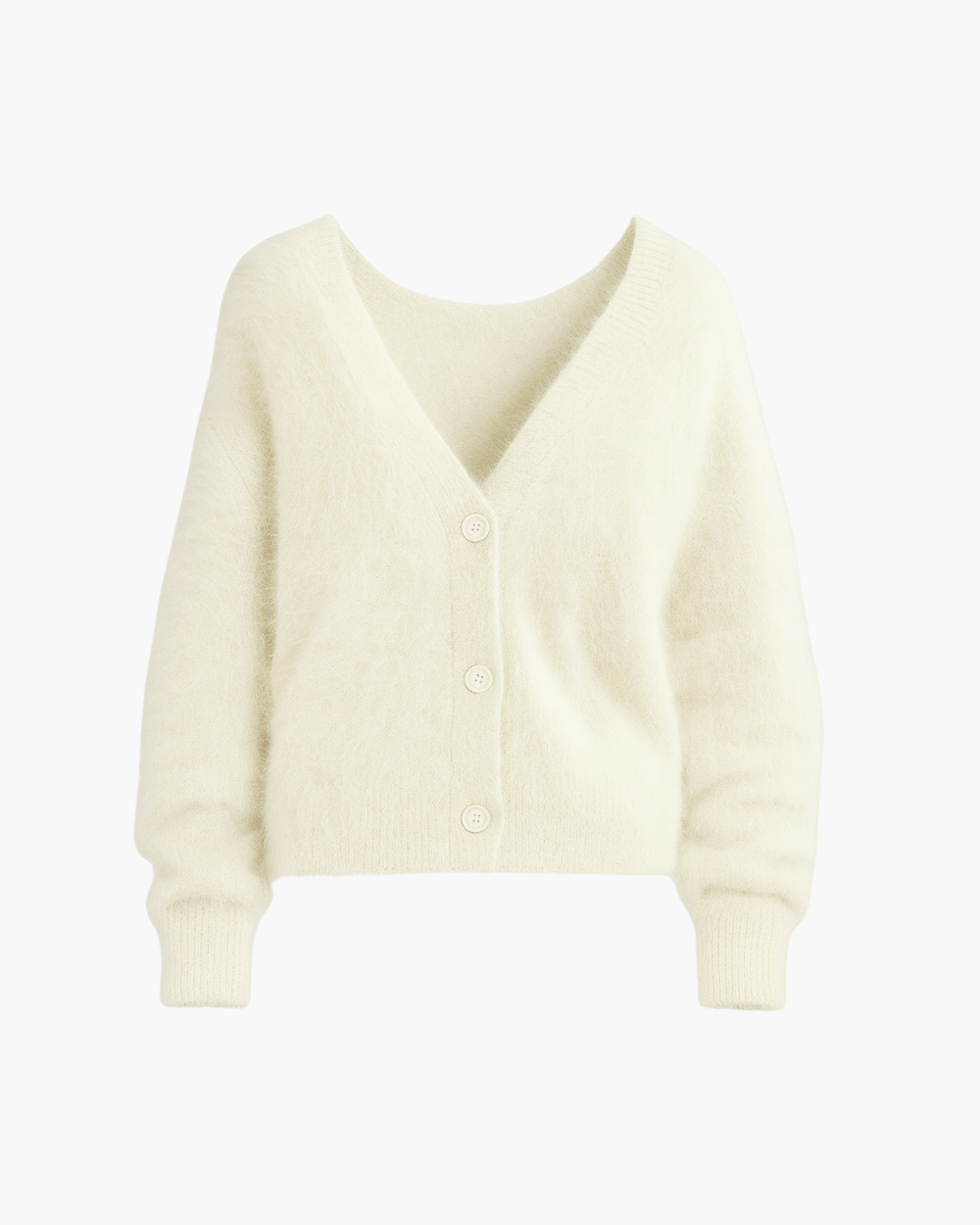 Locker geschnittene Strickjacke mit Knopfleiste