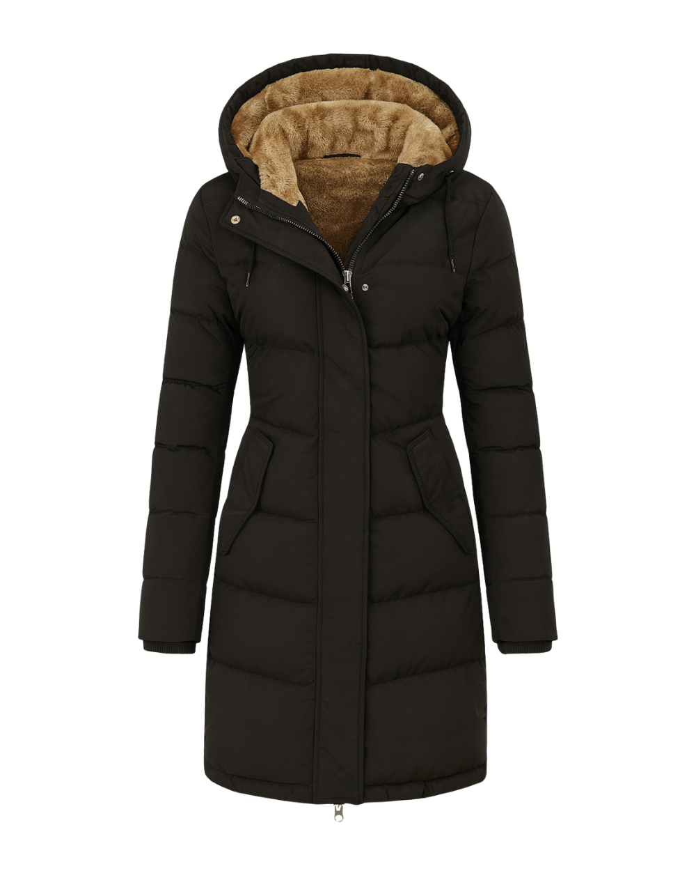 Stepp Wintermantel mit Kapuze und Fleecefutter