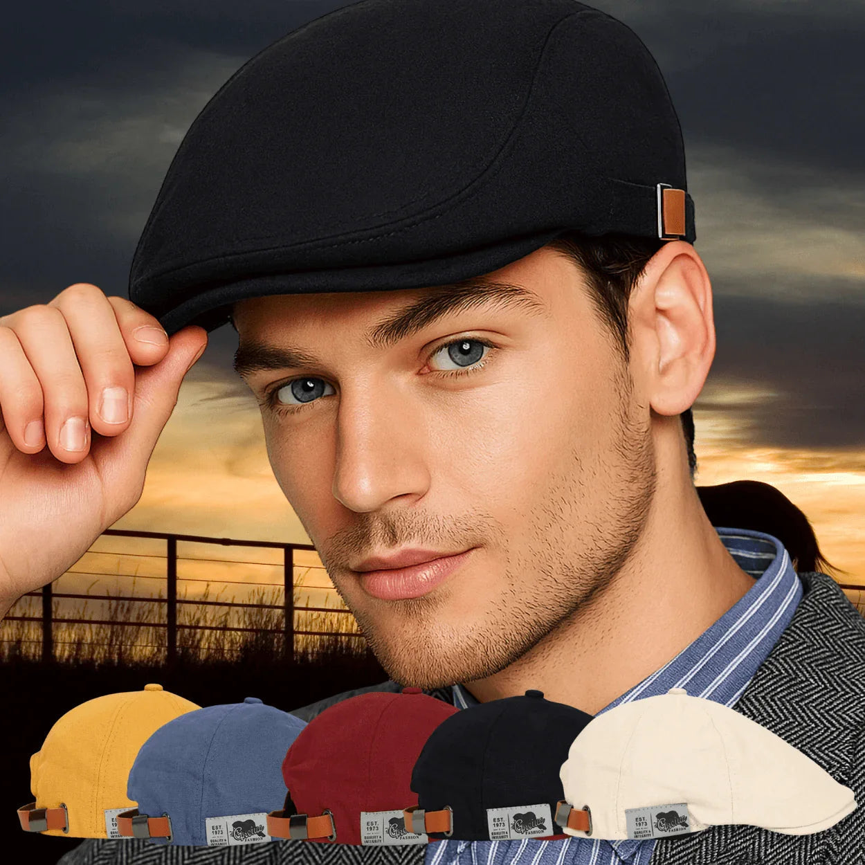 Urbano | Elegante & Bequeme Herren Schiebermütze – Zeitloses Design aus Baumwolle 1