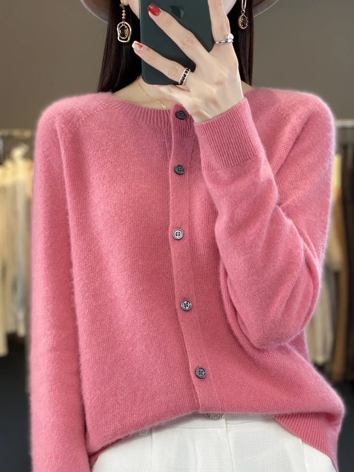 Vela | Cardigan Sweater Buttoned Elegant Relaxed Fit for Women 7