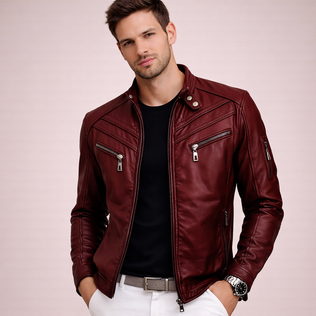 Viktor | Herren Lederjacke – Stilvoll, Bequem & Modern in Schwarz 4