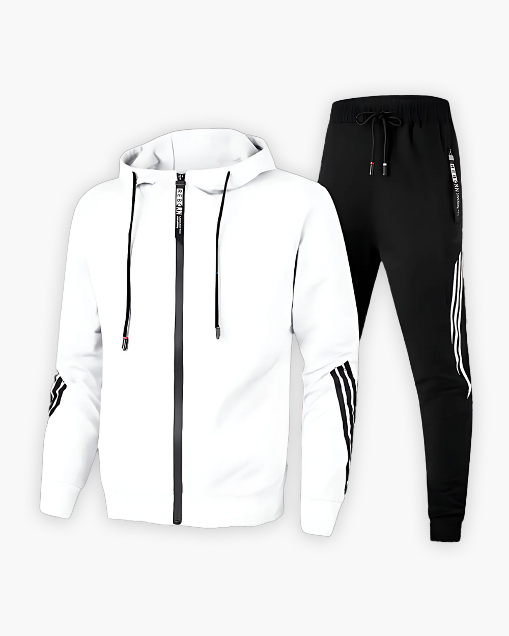 Sportlicher Trainingsanzug mit Kapuze und Reißverschluss