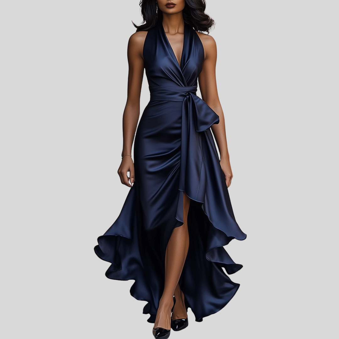 Zelara | Dramatisches Festliches Maxikleid mit Hohem Schlitz 1