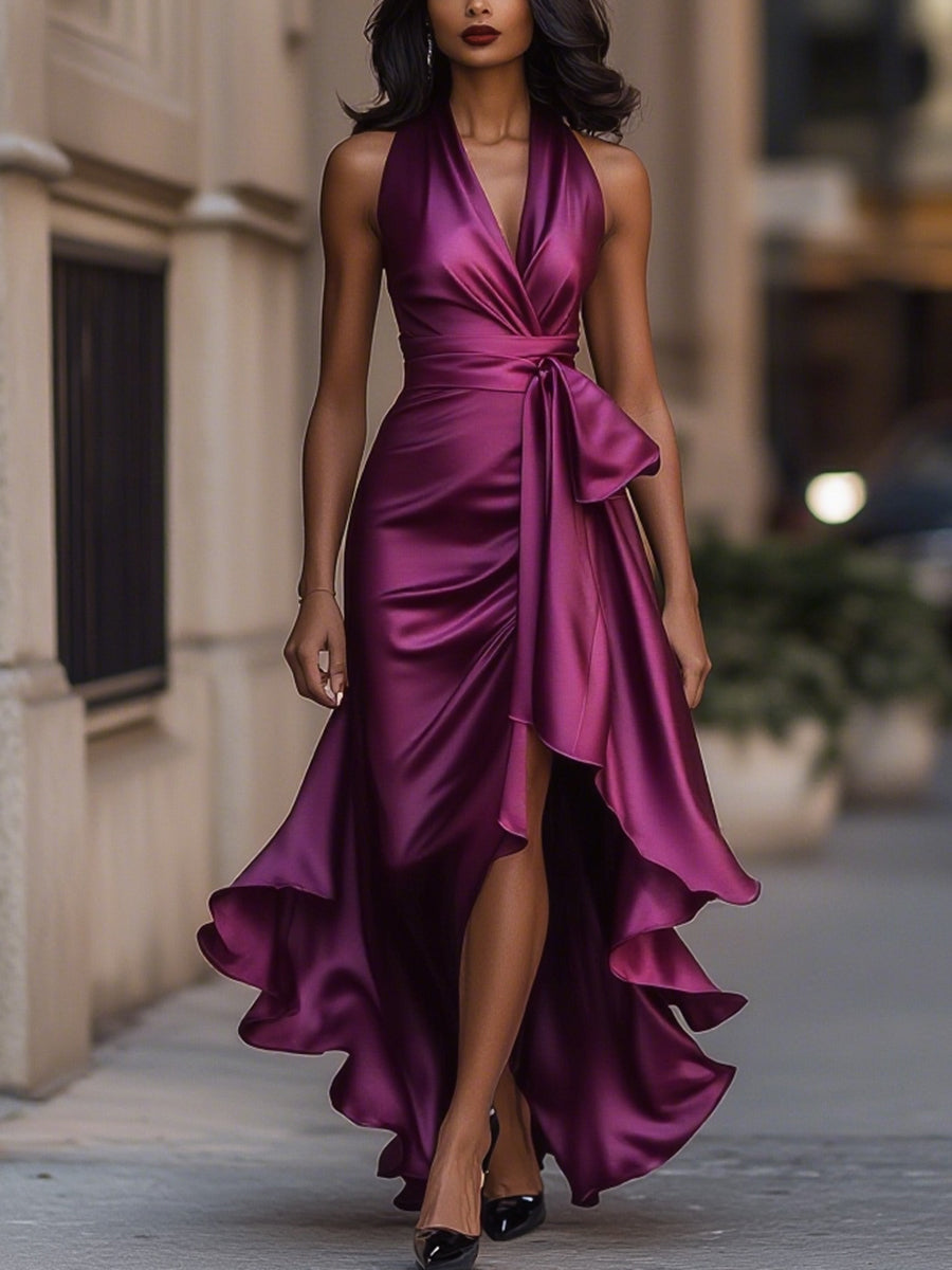 Zelara | Dramatisches Festliches Maxikleid mit Hohem Schlitz 10