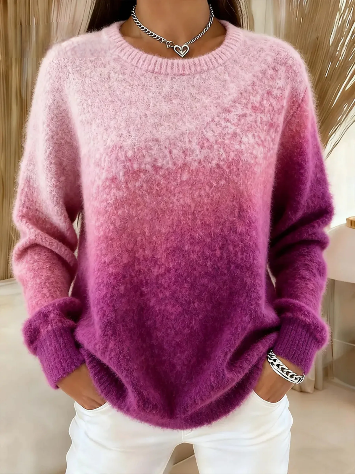 Luca | Knit Sweater – Gradient Style voor Dames