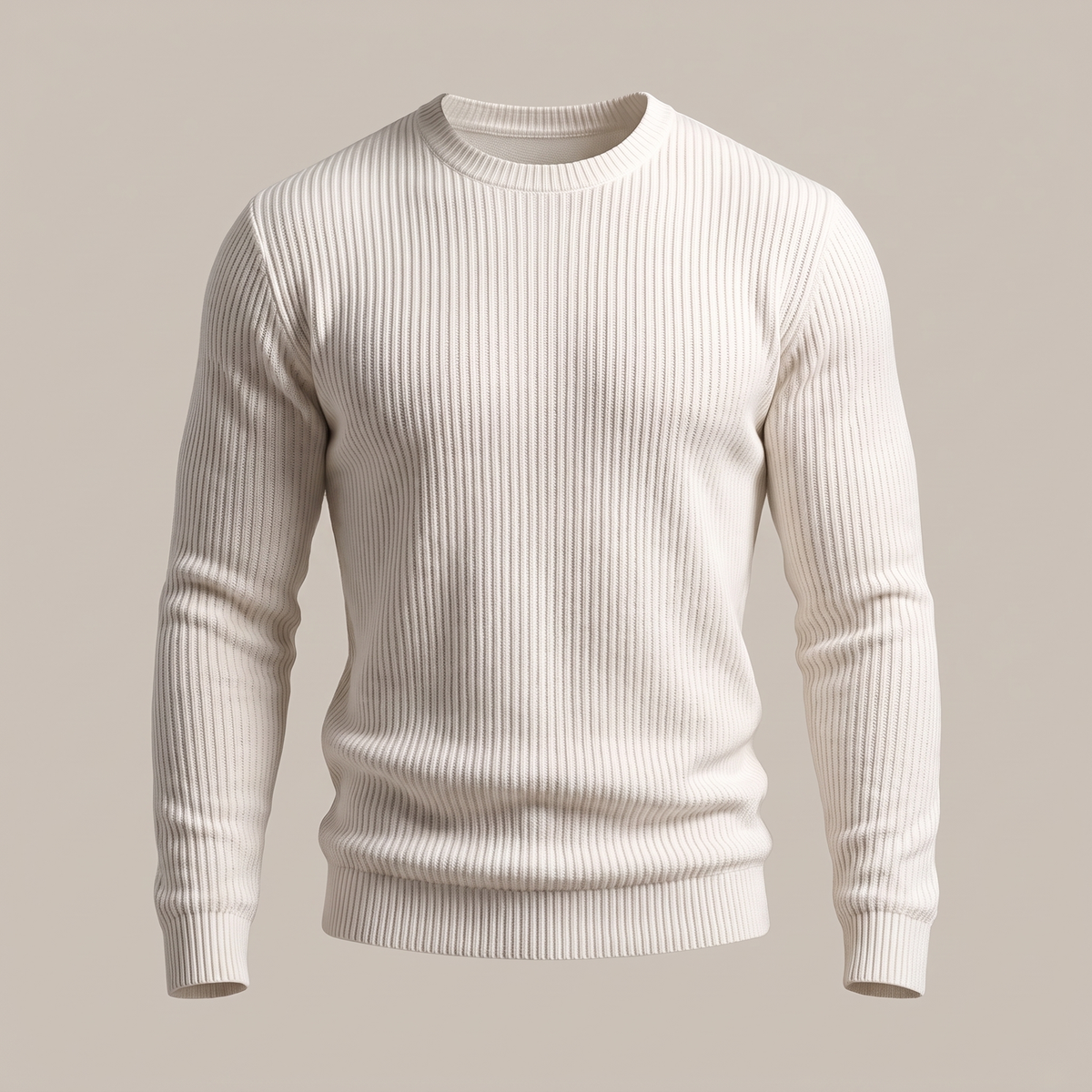Derrickson | Ribbed Sweater – Elegant Body-Skimming Fit voor Mannen