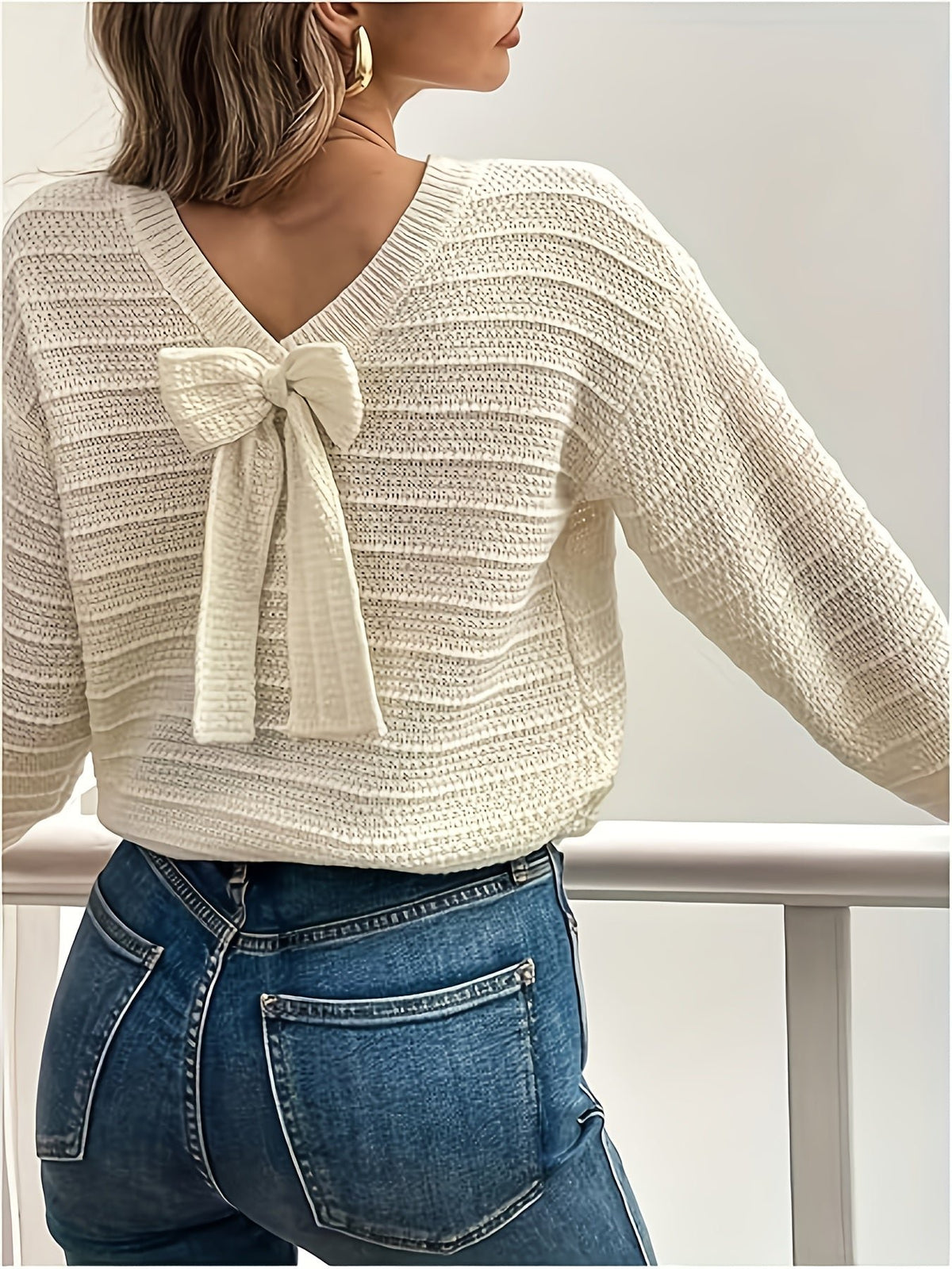 Imogen | Strickpullover mit Schleifendetail für Damen