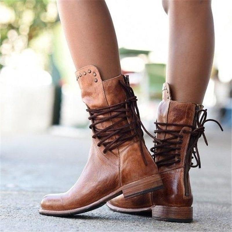Emma | Rustikale Western Stiefeletten mit Schnürung