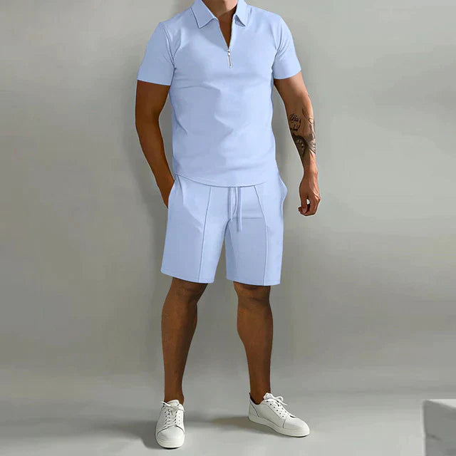 Jacob | Polo- und Tailored Shorts Set – Elegante Passform für Männer