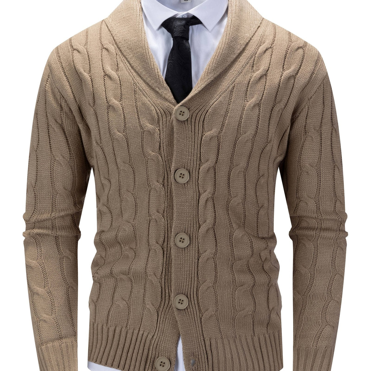 Walter | Shawl Collar Cardigan – Timeless Cable Knit Style
