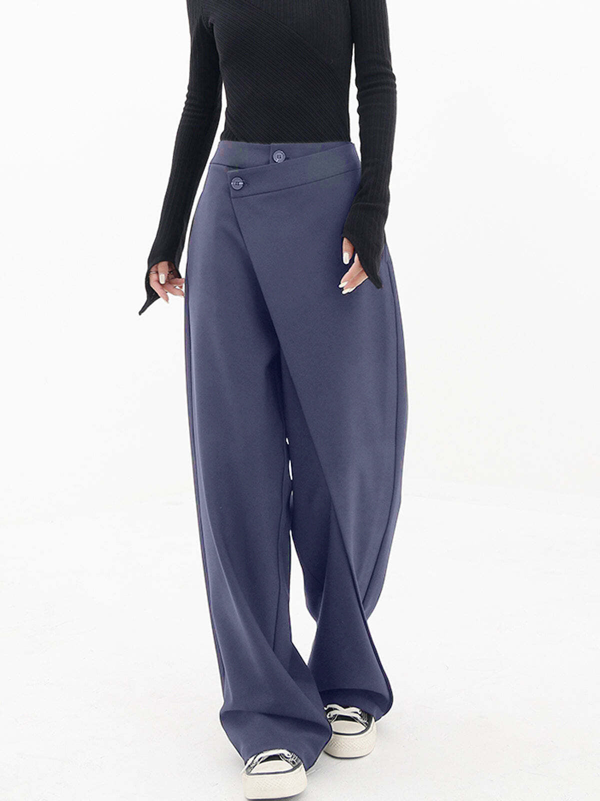 Emilia | Modische und bequeme asymmetrische Baggy Weite Hose