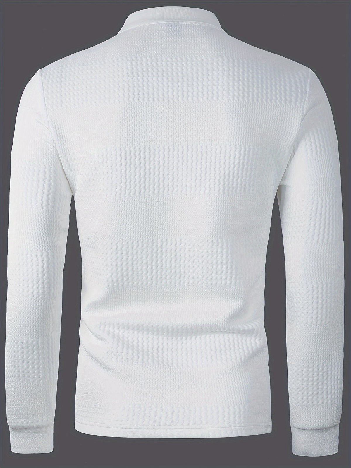 Fletcher | Langarm-Polohemd mit strukturiertem Design