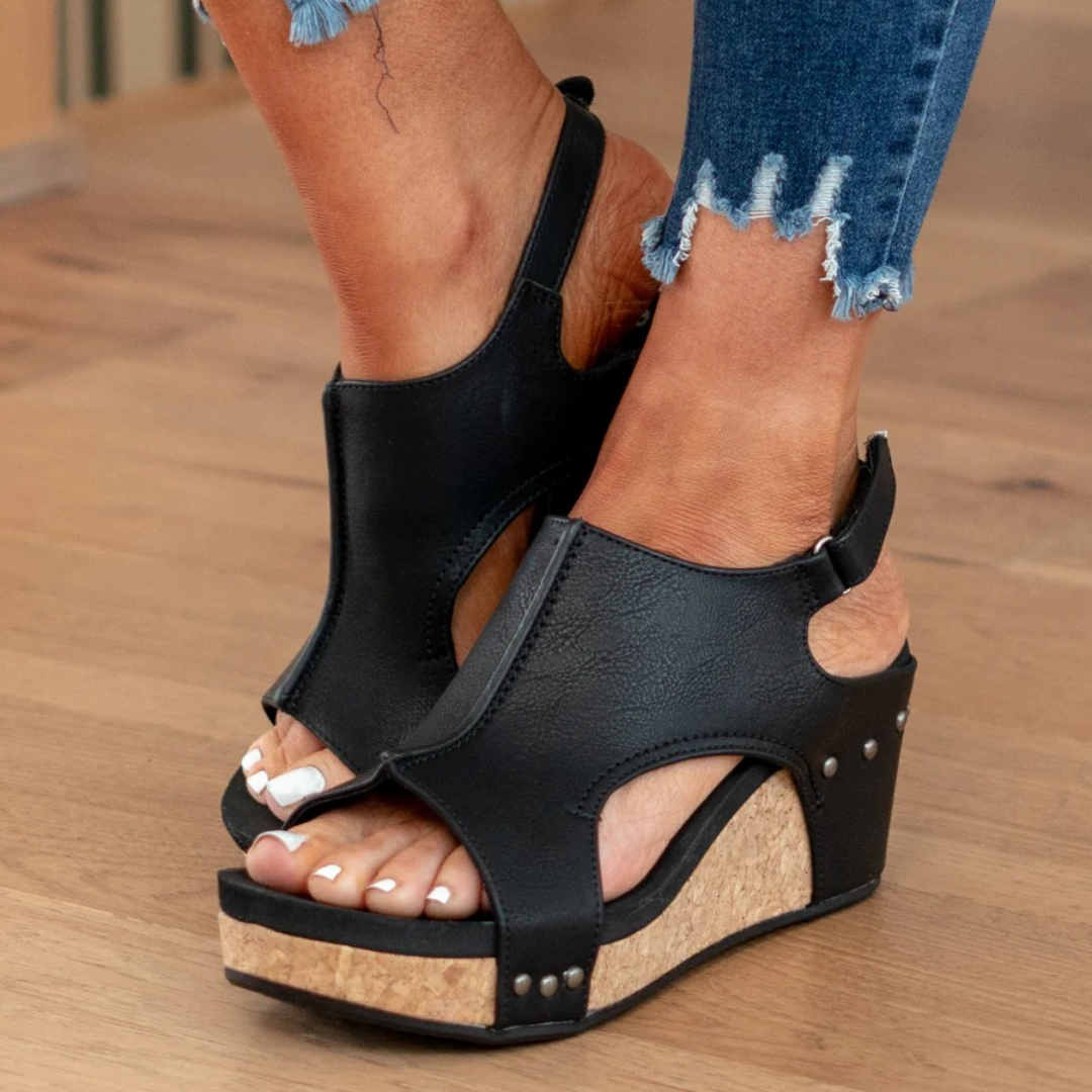 Liorina | Elegante und lässige Sommer-Sandalen mit Keilabsatz