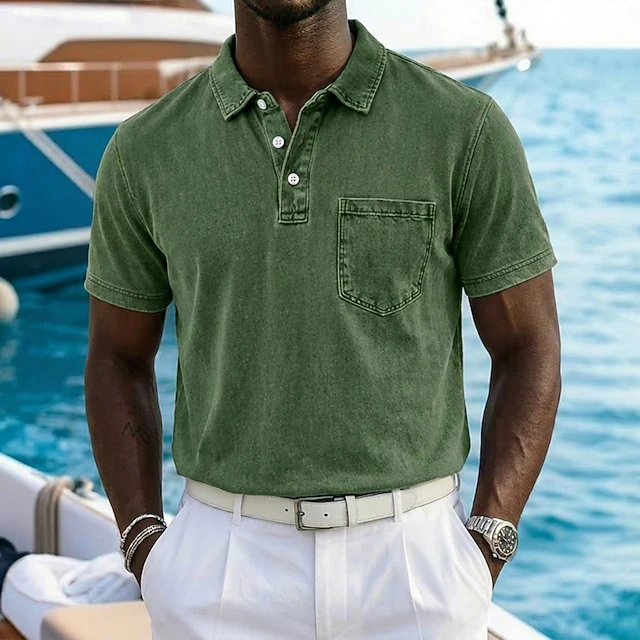 Vincent | Vintage-Washed Polo Shirt – Zeitloser Stil für Herren