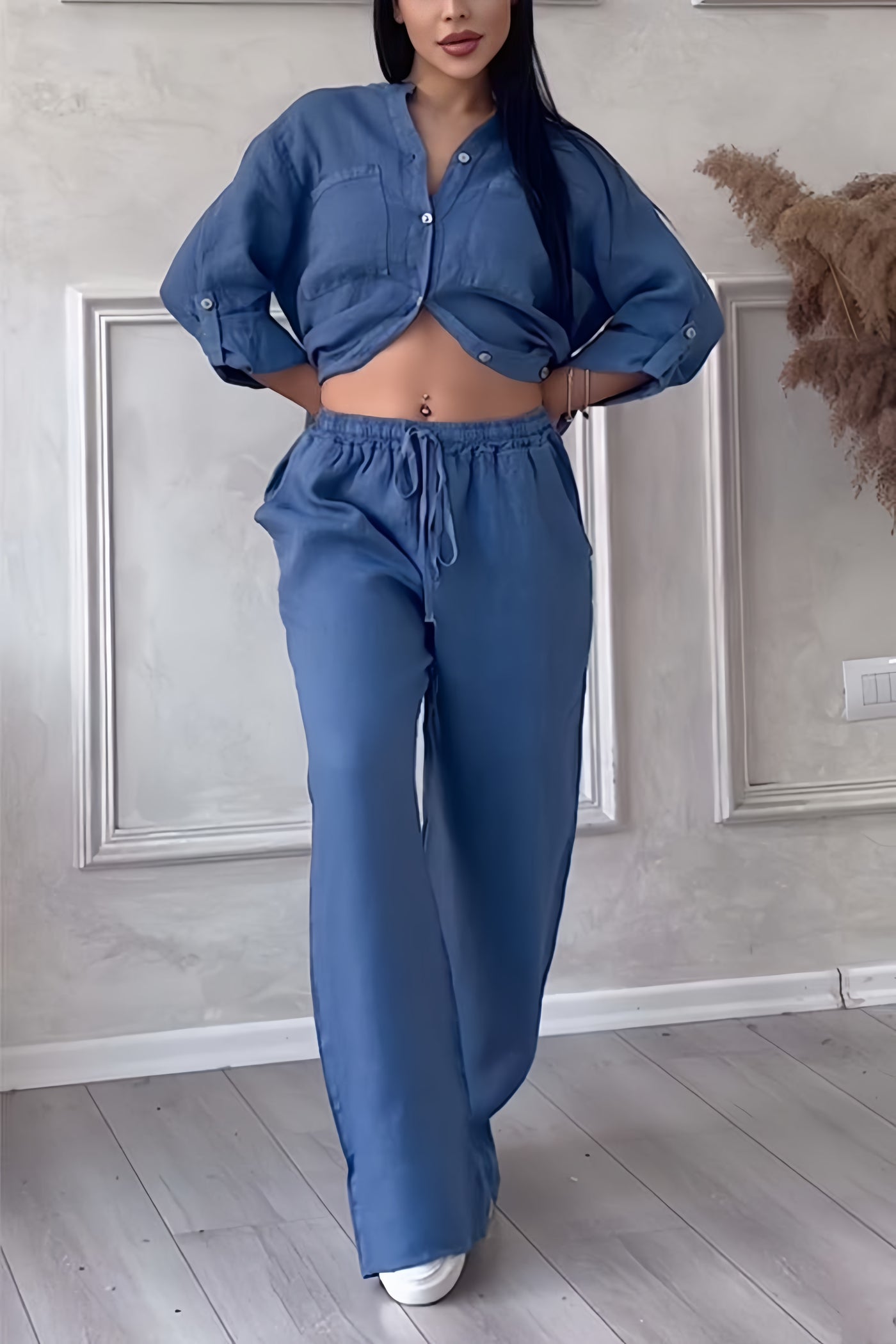 Clara | Luftiges und elegantes Leinen Zweiteiler Set