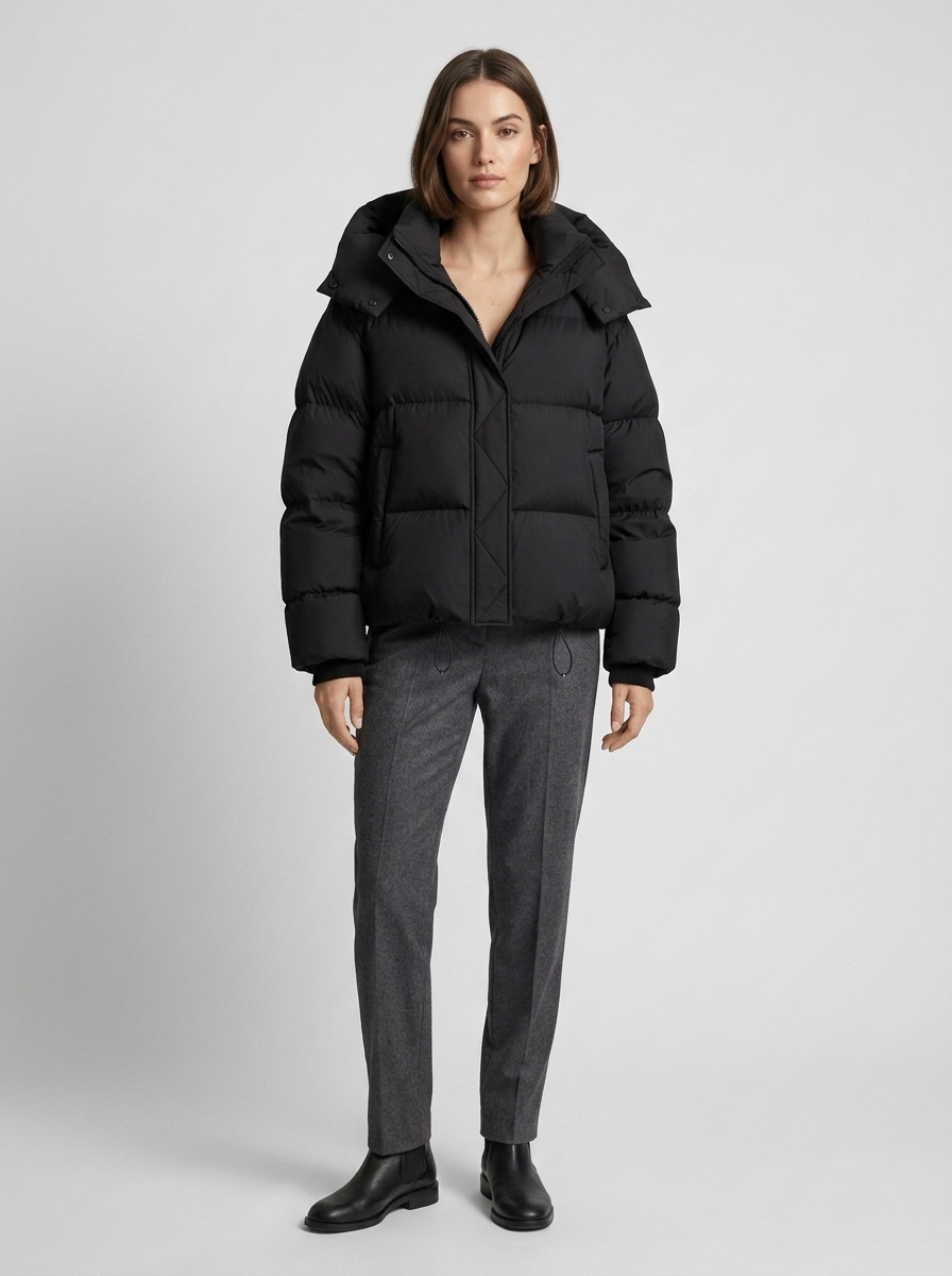 Nova | Oversized Puffer Jacket – Hooded Design for Women
