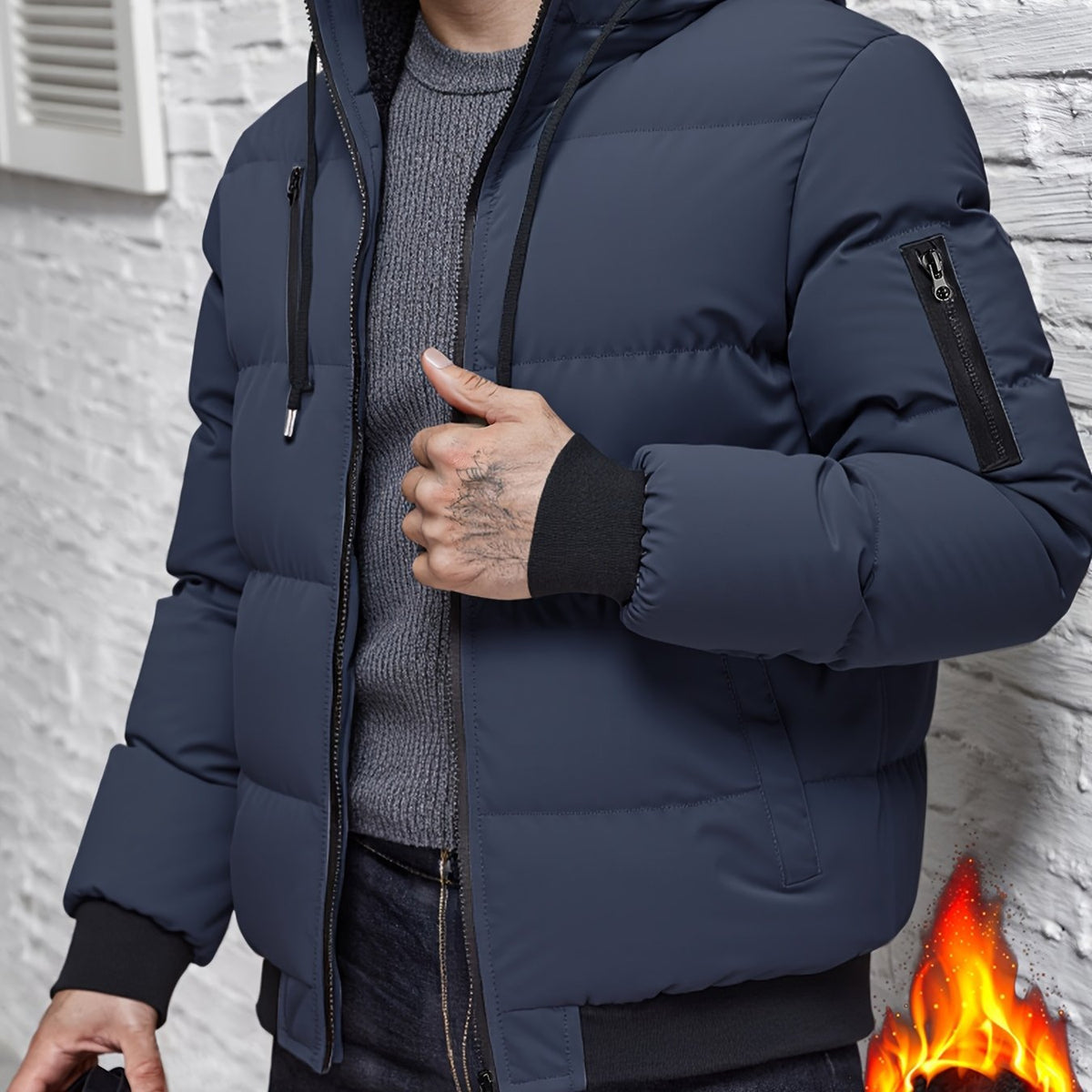 Bruce | Winterjacke mit Kapuze – Stilvoll und Warm