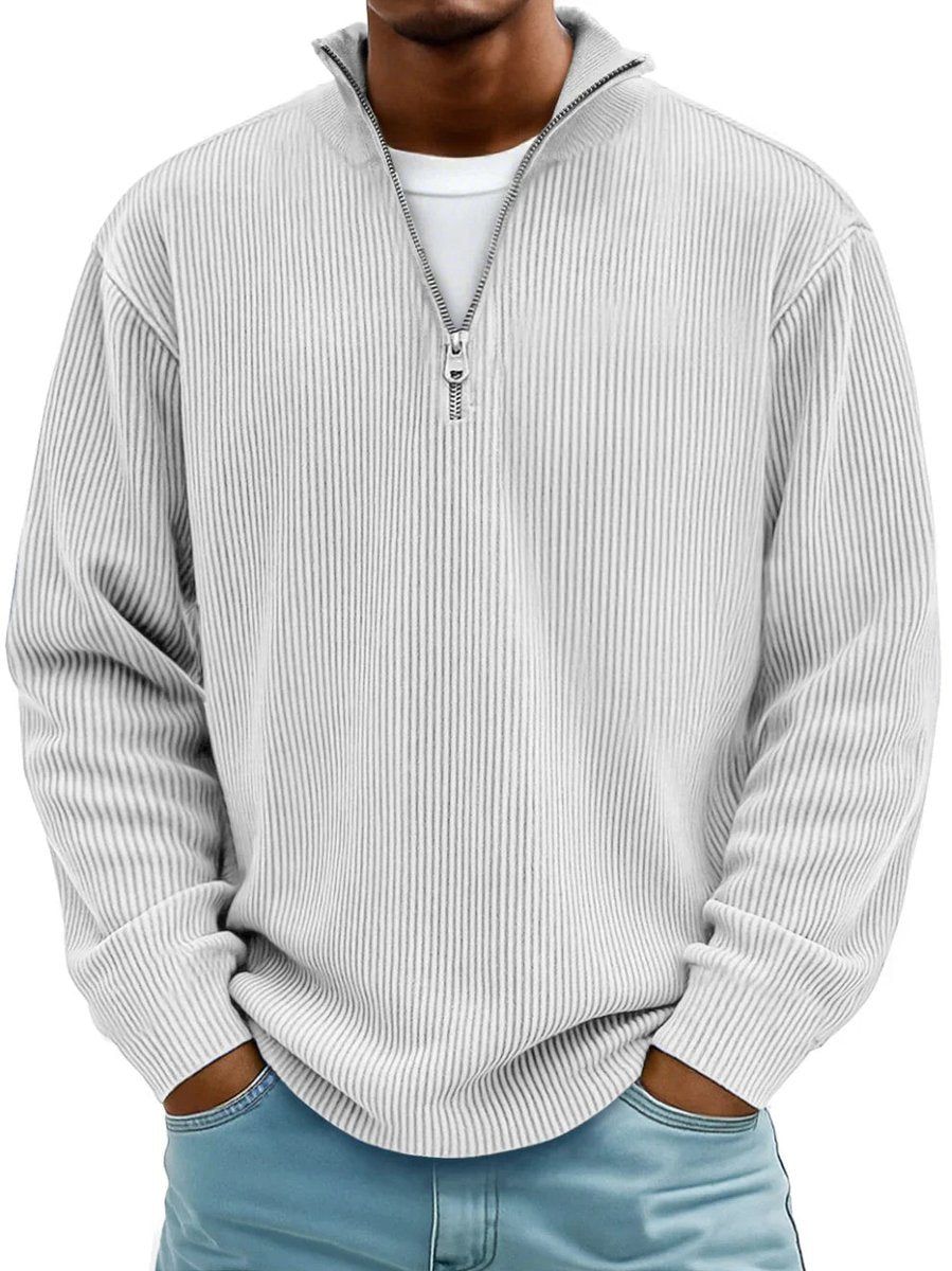 Matthias | Stilvoller Und Bequemer Herren Strickpullover mit Quarter-Zip