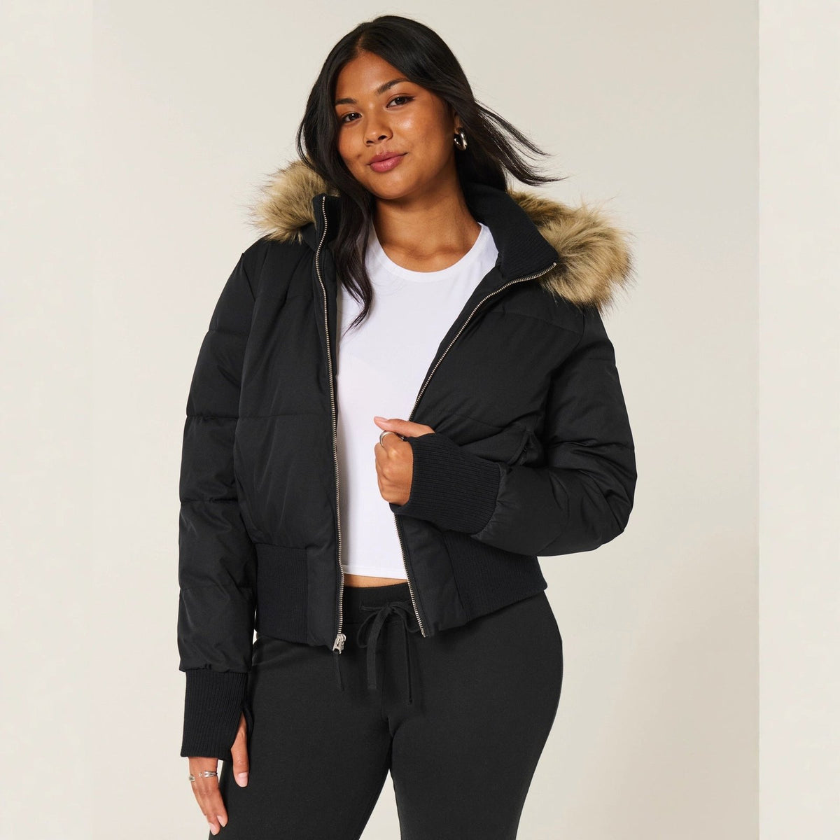 Nora | Gewatteerde Winterjacke mit abnehmbarer Kapuze