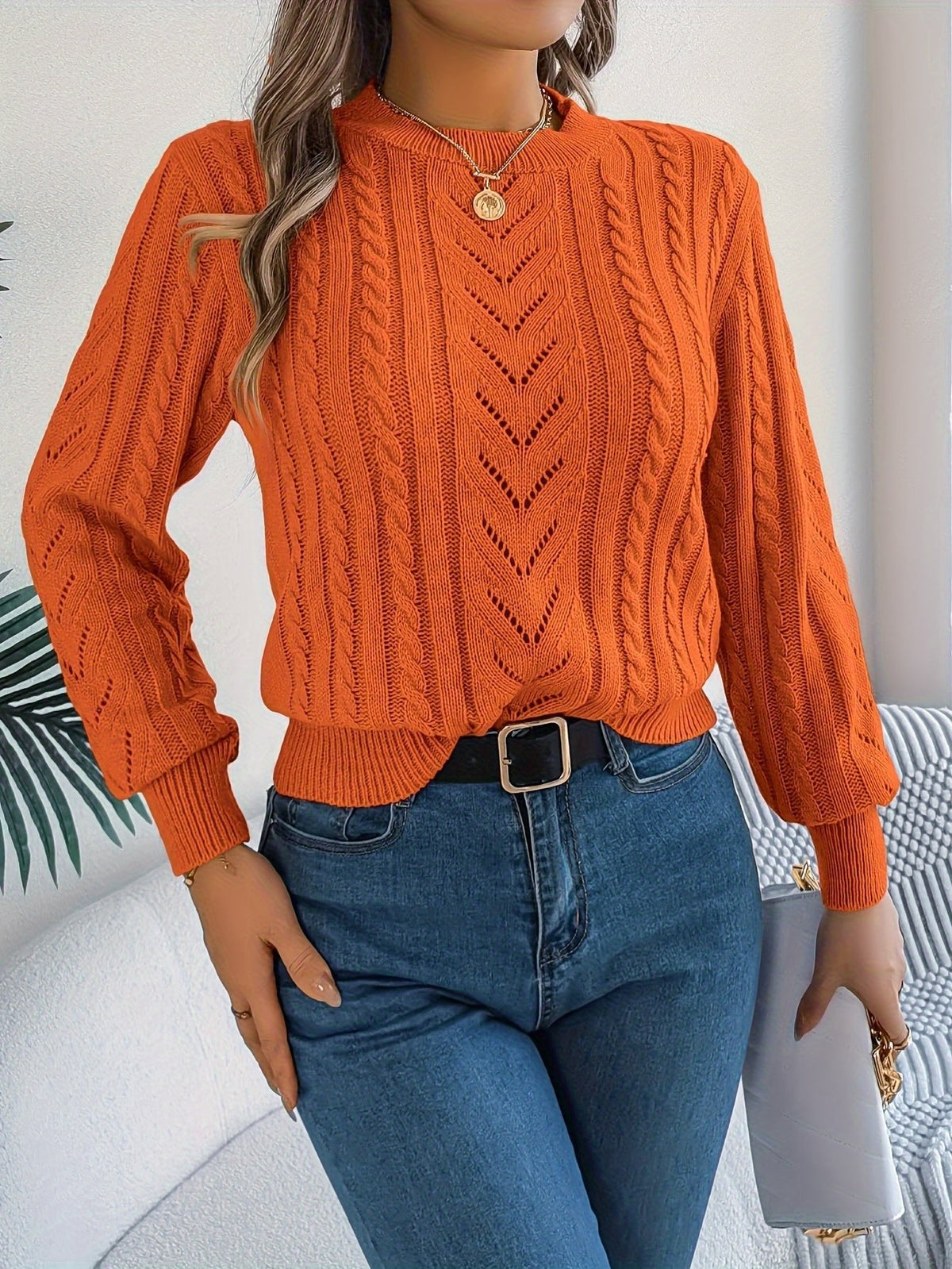 Blythe | Cable-Knit Sweater – Cozy Textured Style for Women