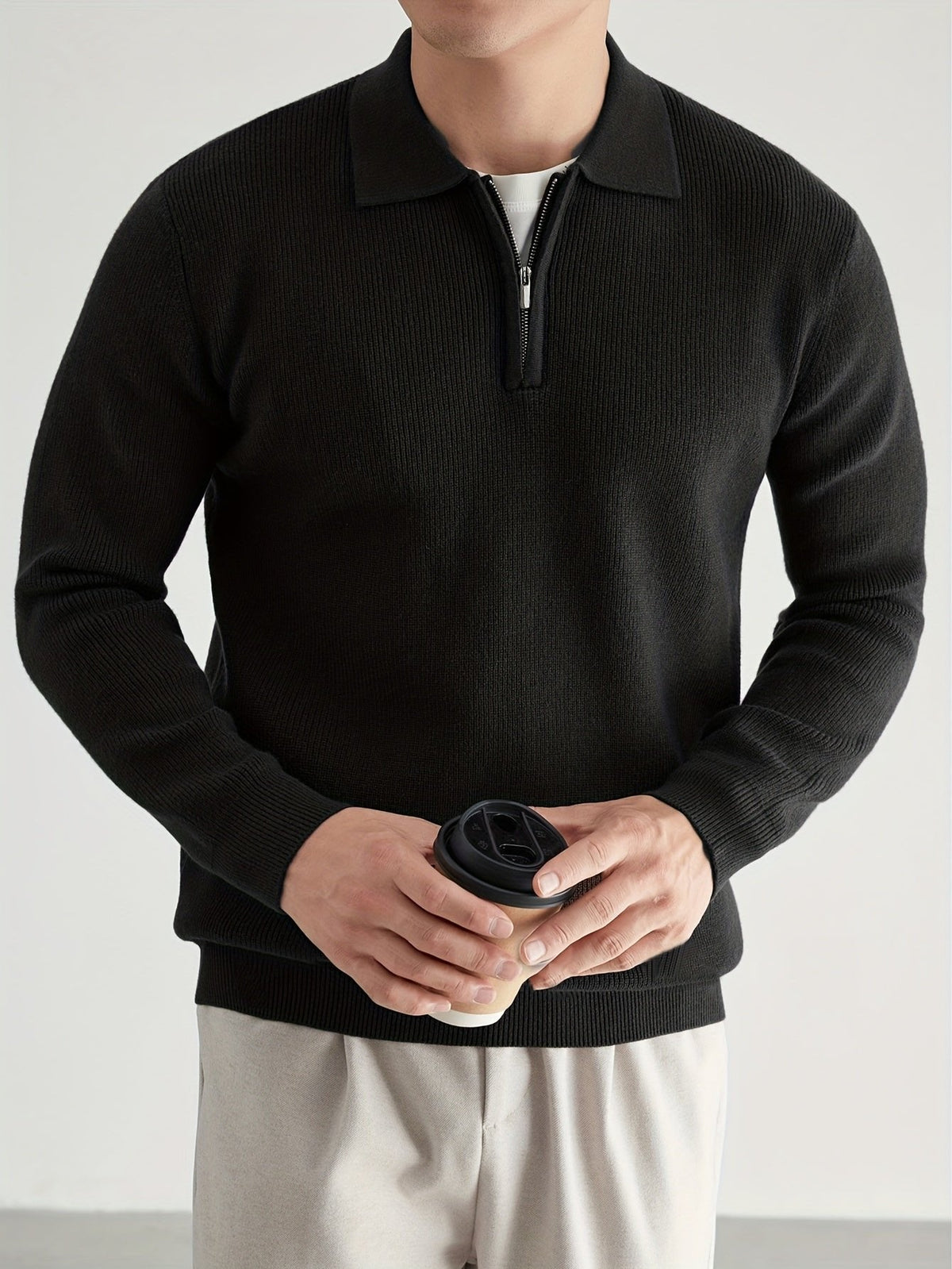 Donovan | Quarter-Zip Polo Sweater for Men – Effortless Style