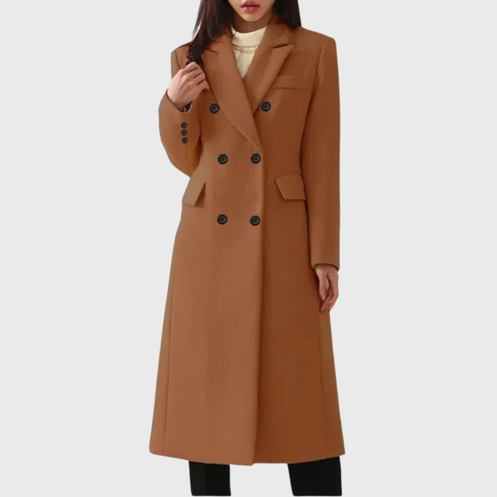 Andrea | Classic Wool Coat for Women – Timeless Elegance