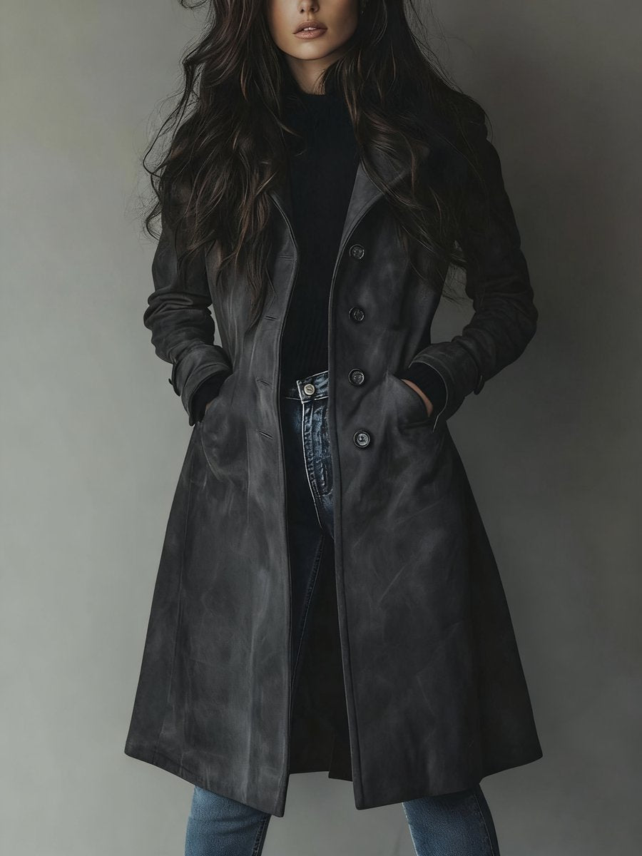 Lucia | Klassischer und langer Damen Trenchcoat