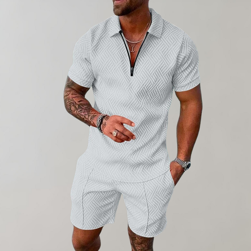 Dylan | Casual Polo Shirt und Shorts Set für Männer