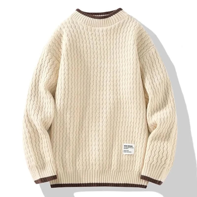 Rhettford | Knit Pullover Met Kabelstructuur voor Mannen