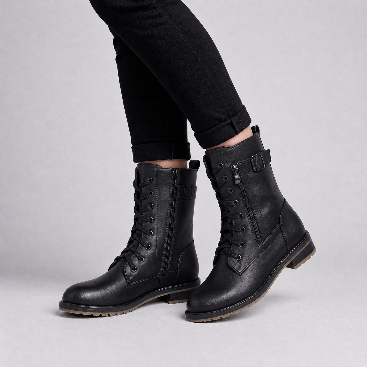 Cecily | Mid-Calf Boots – Elegante Schnürstiefeletten für Damen