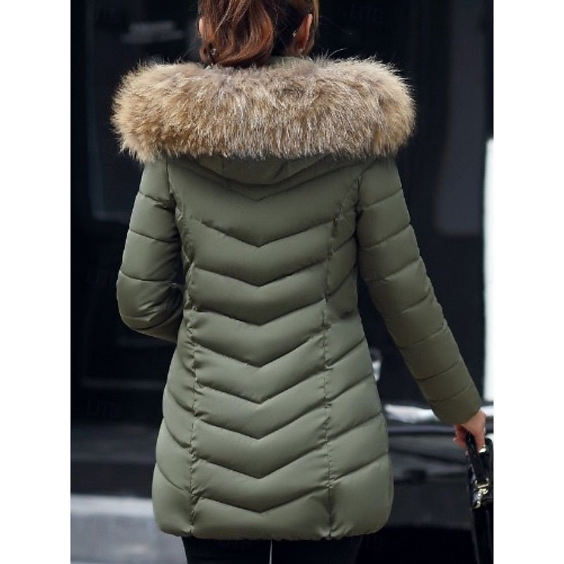 Gwendolyn | Winter Parka mit Kapuze – Eleganter, Gequilteter Style