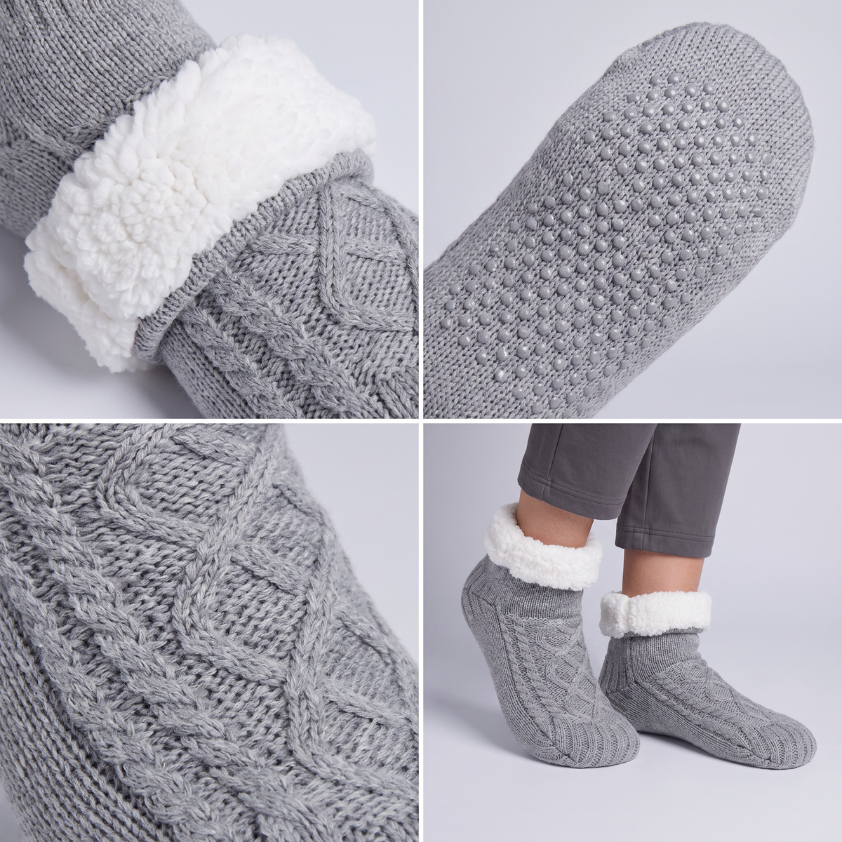Fleece | Fleece Lined Knit Slippers – Gemütlich für Zuhause