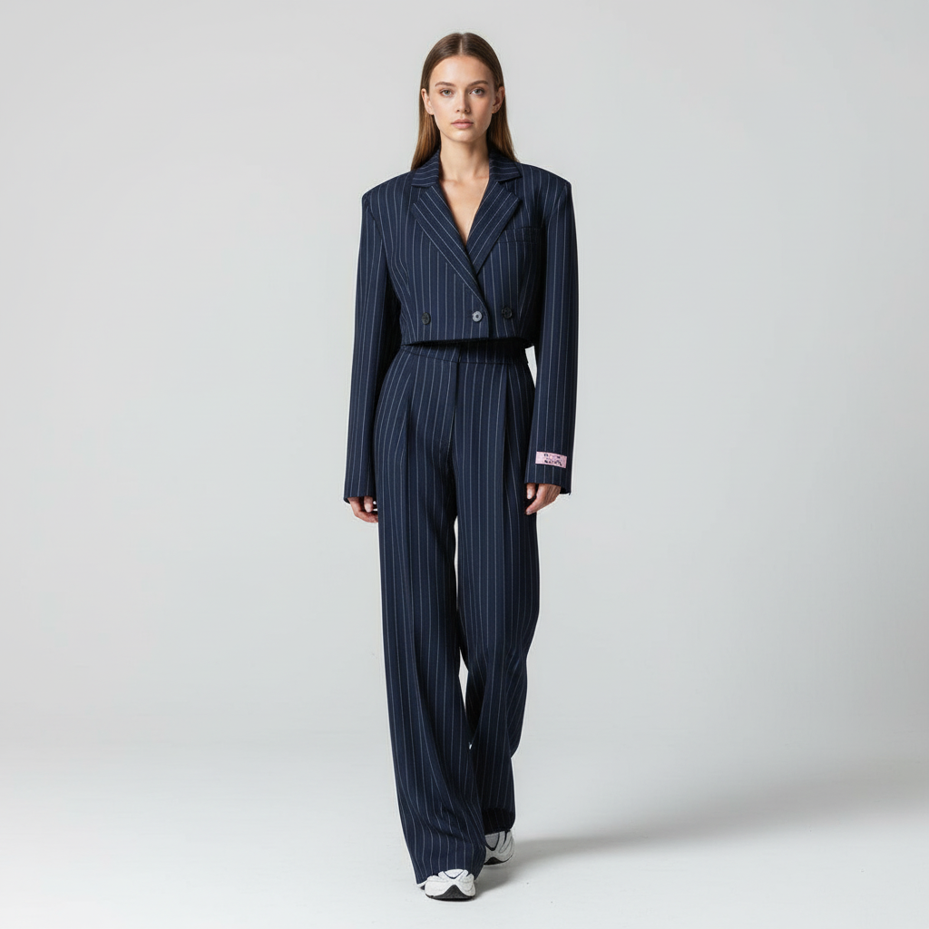 Emma | Elegantes gestreiftes Damen Blazer Set
