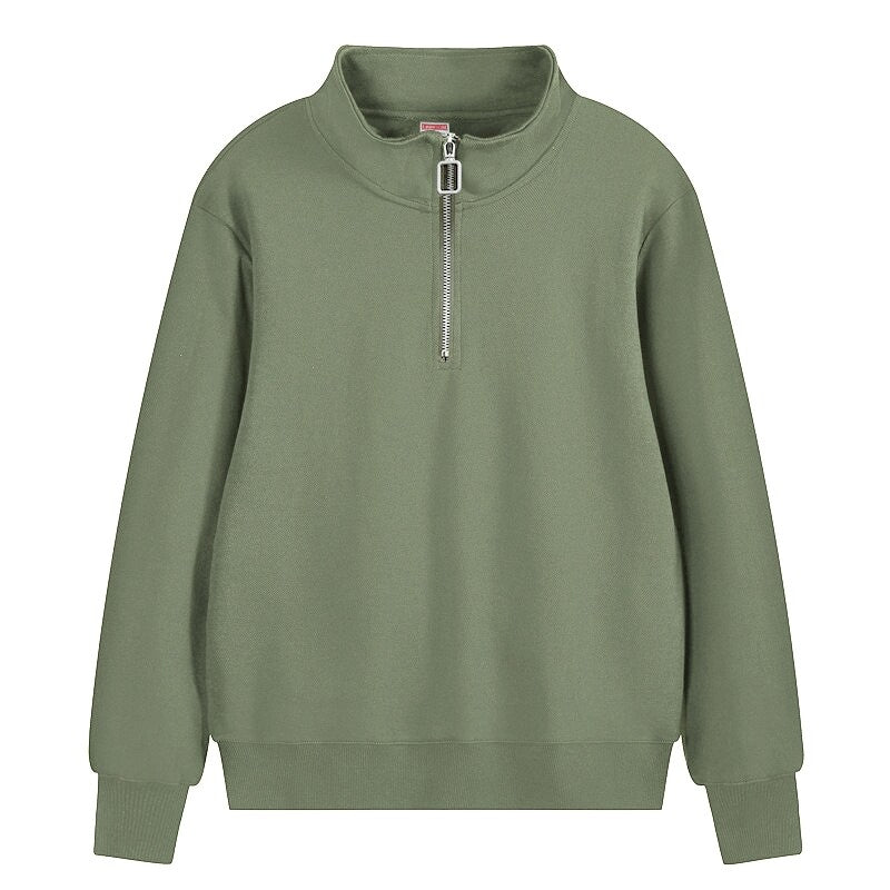 Regular Fit Sweatshirt mit Reißverschluss Half Zip