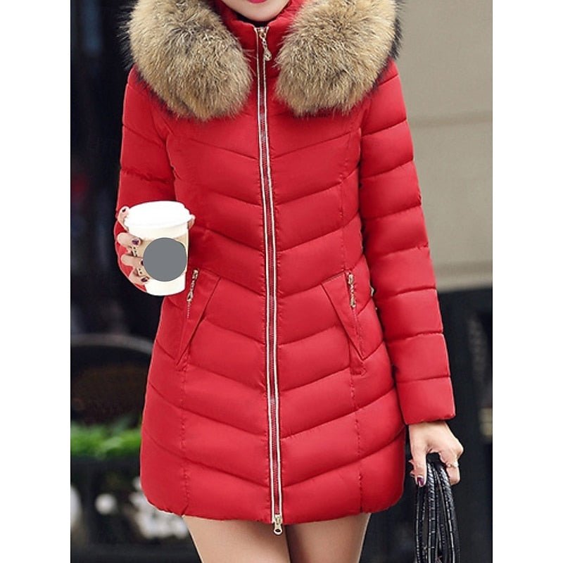 Gwendolyn | Winter Parka mit Kapuze – Eleganter, Gequilteter Style