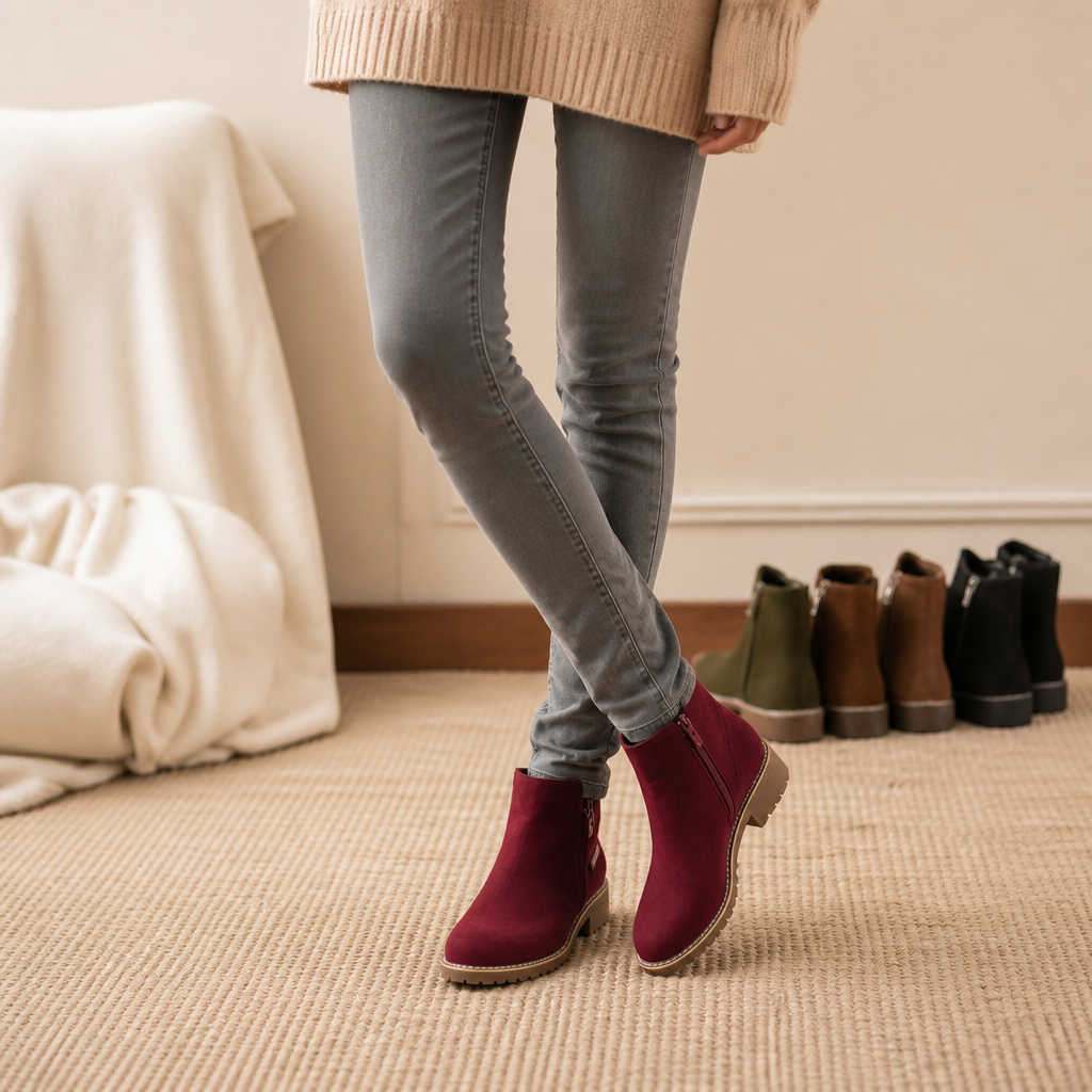 Wearbella | Suede Ankle Boots – Stylish Pferdeschwanz Design für Frauen