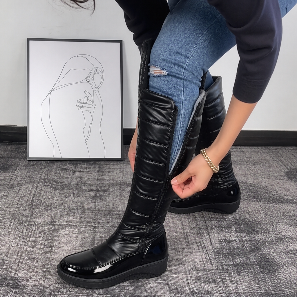 Wearbella | Plush-Lined Over-The-Knee Schnee Boots für warme Beine