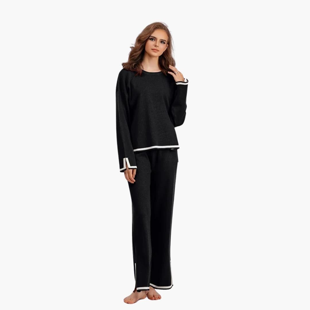 Luna | Two-Piece Set – Long-Sleeve Top and Matching Trousers for Women