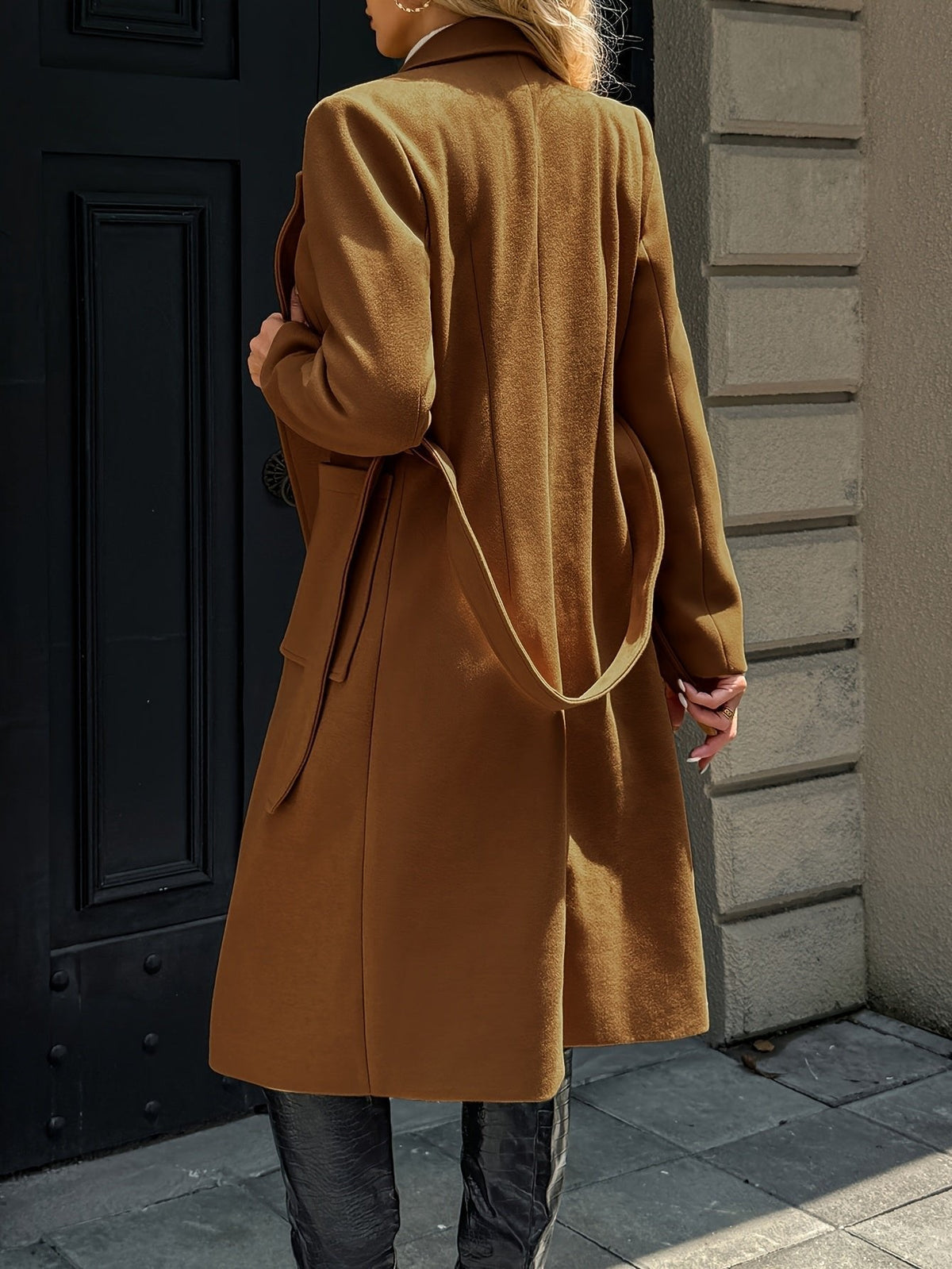 Evangeline | Long Coat – Timeless Belted Style for Women